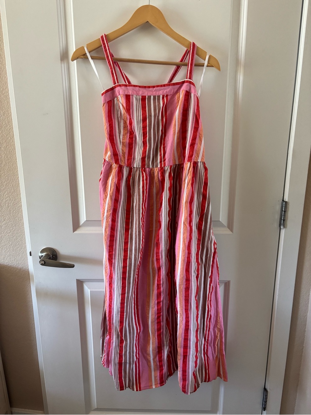 Loft striped midi dress